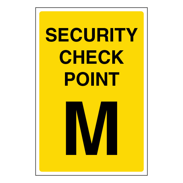 Security Check Point Safety Sign Guide Staff Fast Now
