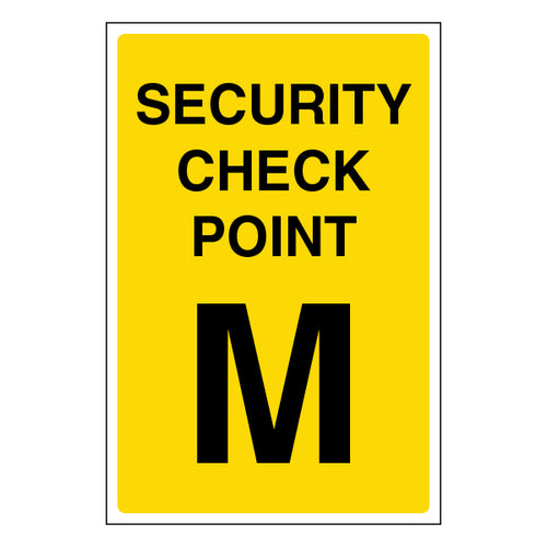 Security Check Point Safety Sign Guide Staff Fast Now