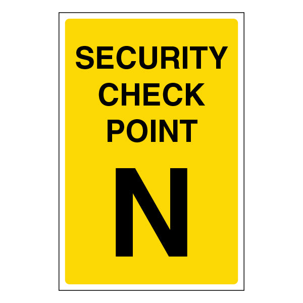 Security Check Point Safety Sign Clear Durable For Staff