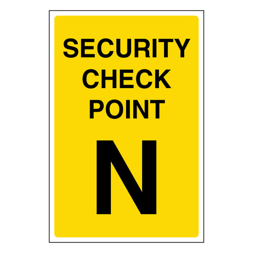 Security Check Point Safety Sign Clear Durable For Staff