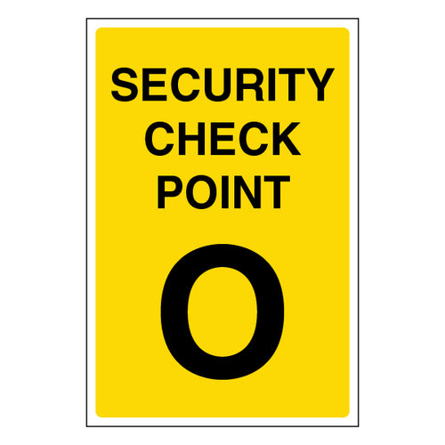Security Check Point Safety Sign Clear Durable For Staff
