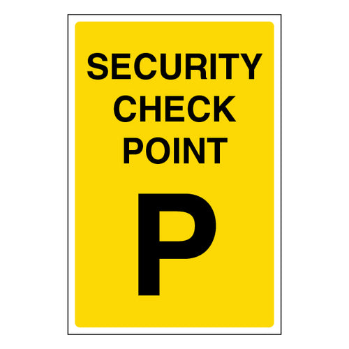 Security Check Point Safety Sign Guide For Staff Visitors