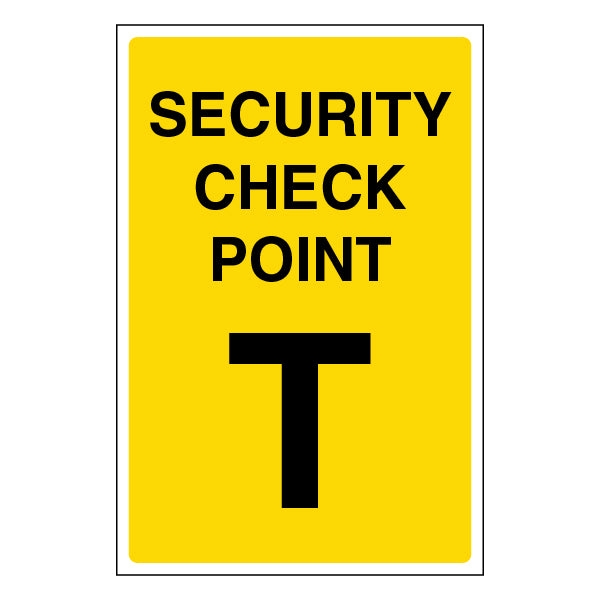 Security Check Point Safety Sign Guide Staff And Visitors