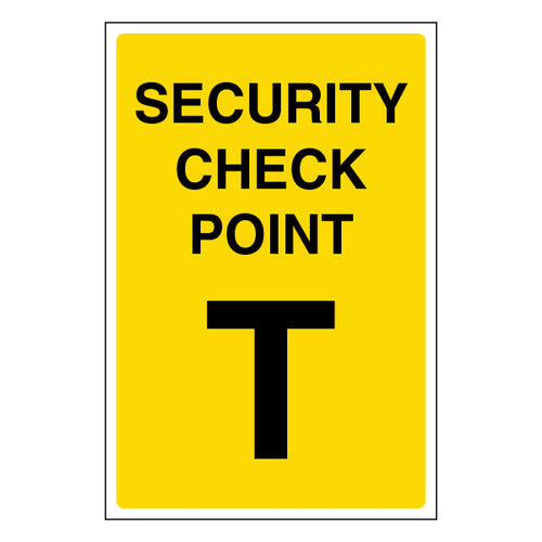 Security Check Point Safety Sign Guide Staff And Visitors