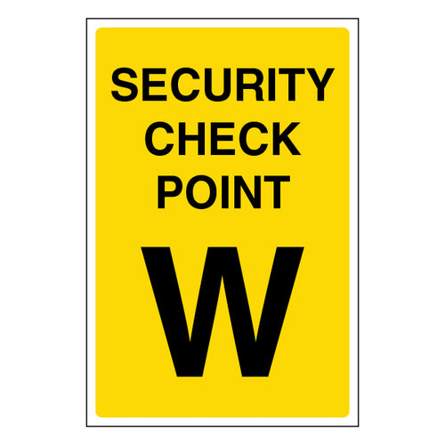 Clear Security Check Point Safety Sign For Staff Guidance