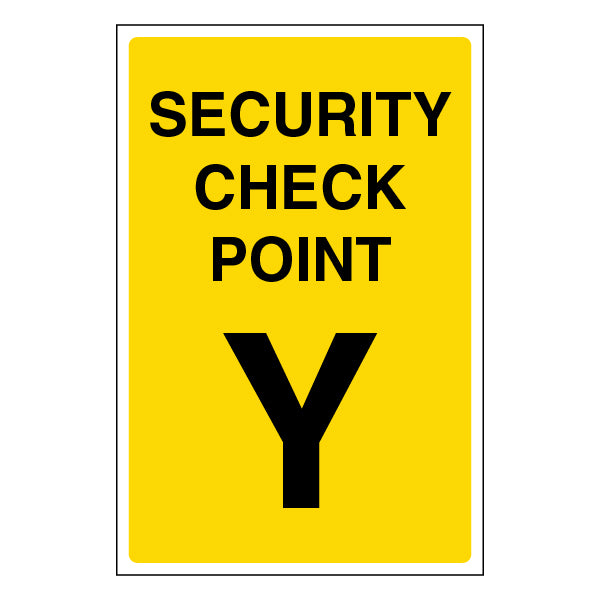 Security Check Point Safety Sign High Visibility For Staff