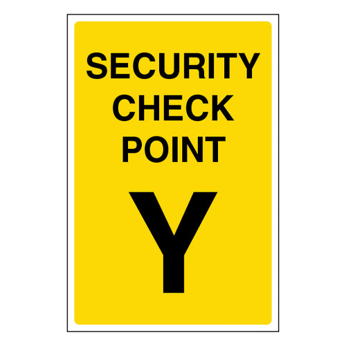 Security Check Point Safety Sign High Visibility For Staff