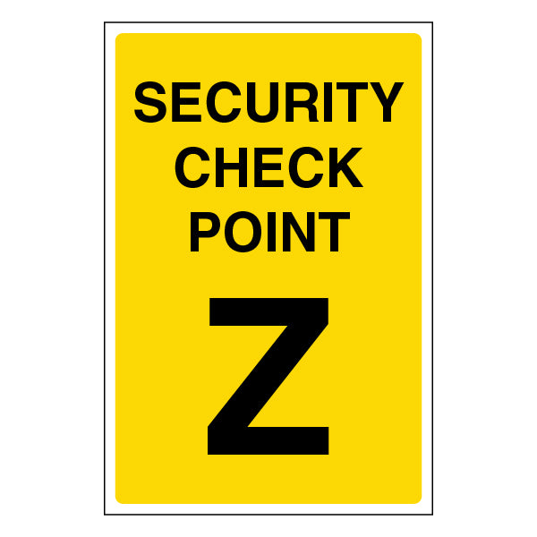 Security Check Point Safety Sign Clear Durable For Staff