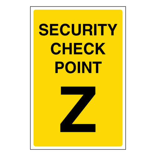 Security Check Point Safety Sign Clear Durable For Staff