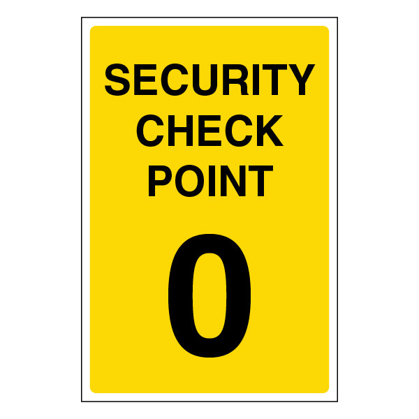 Security Check Point Safety Sign Guide Staff Visitors