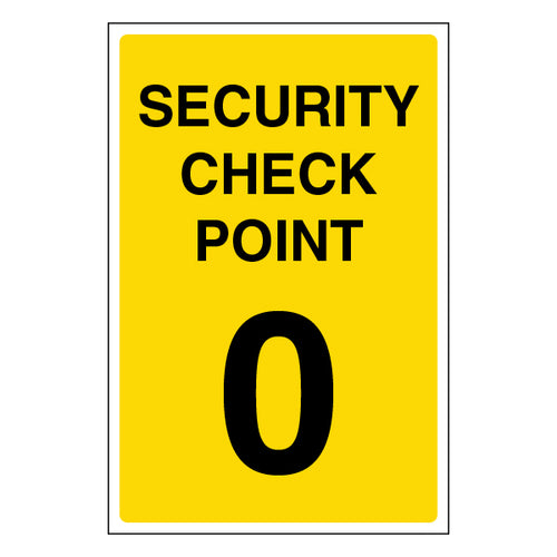 Security Check Point Safety Sign Guide Staff Visitors