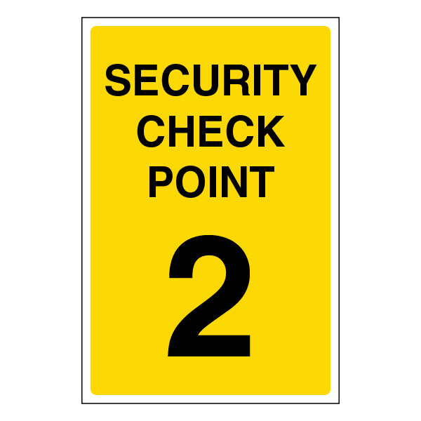 Security Check Point Safety Sign Guide For Essential Staff