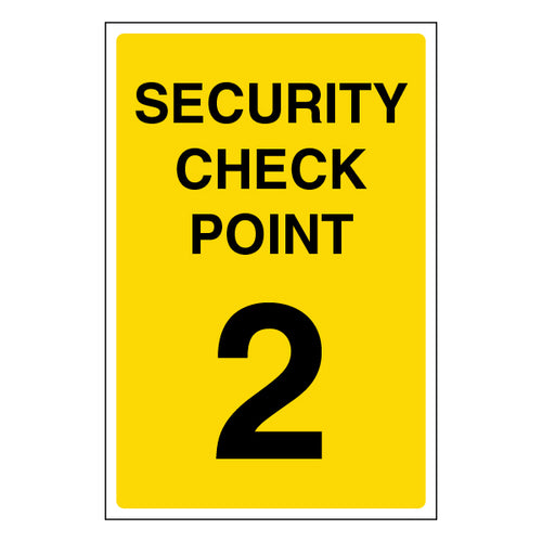 Security Check Point Safety Sign Guide For Essential Staff
