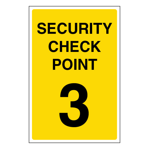 Security Check Point Safety Sign Clear Guide For Staff