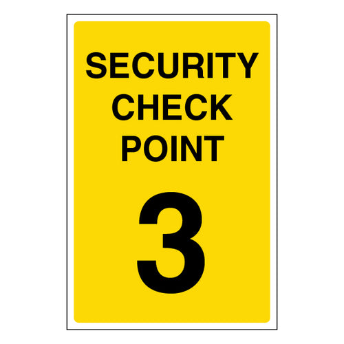 Security Check Point Safety Sign Clear Guide For Staff