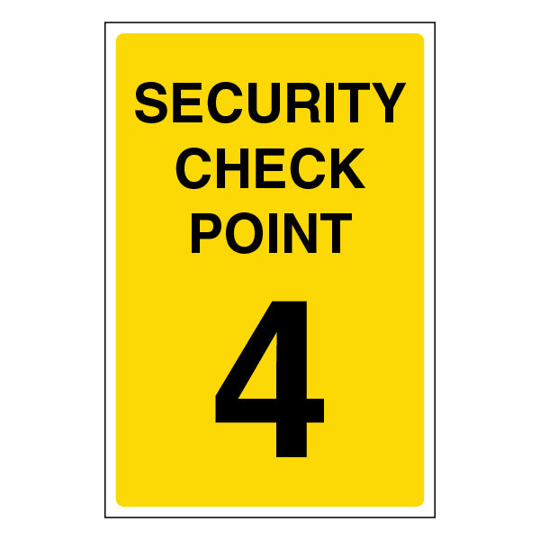 Security Check Point Safety Sign Guide For Employees