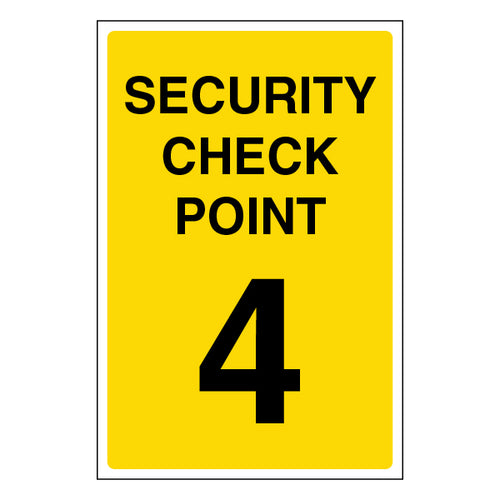 Security Check Point Safety Sign Guide For Employees
