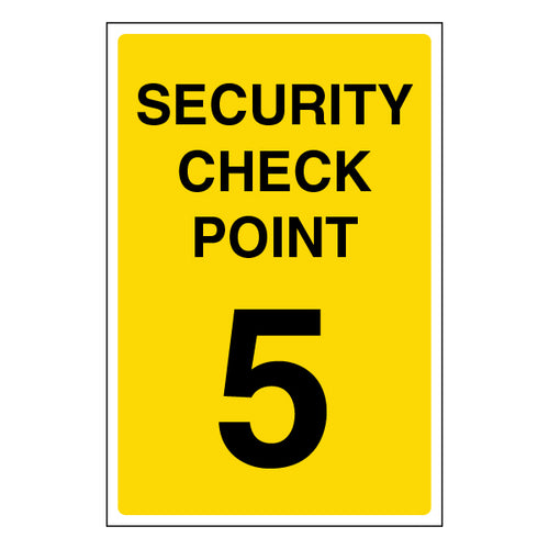 Security Check Point Safety Sign For Staff And Visitors