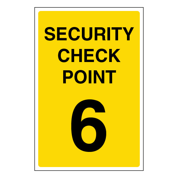 Security Check Point Safety Sign Guide For Staff Safety