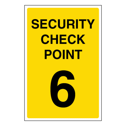 Security Check Point Safety Sign Guide For Staff Safety