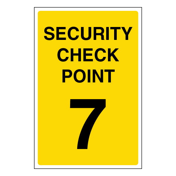 Security Check Point Safety Sign Clear Guide For Staff
