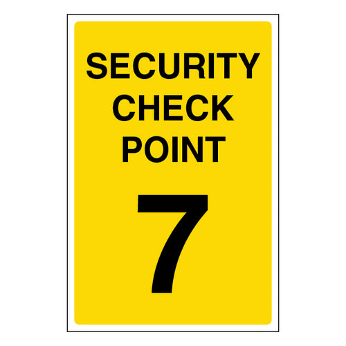 Security Check Point Safety Sign Clear Guide For Staff