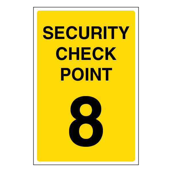 Security Check Point Safety Sign Clear Guidance For Staff
