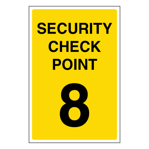 Security Check Point Safety Sign Clear Guidance For Staff