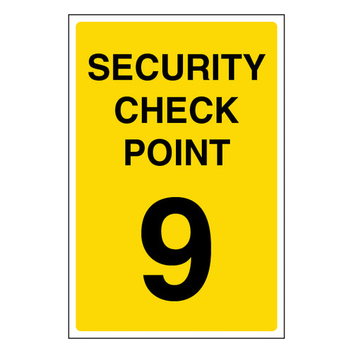 Security Check Point Safety Sign Essential For Staff