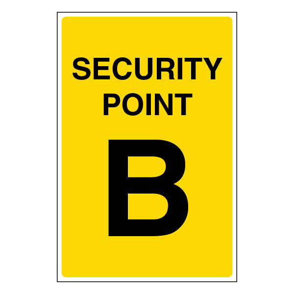 Security Point Safety Sign Clear Durable Guide For Staff