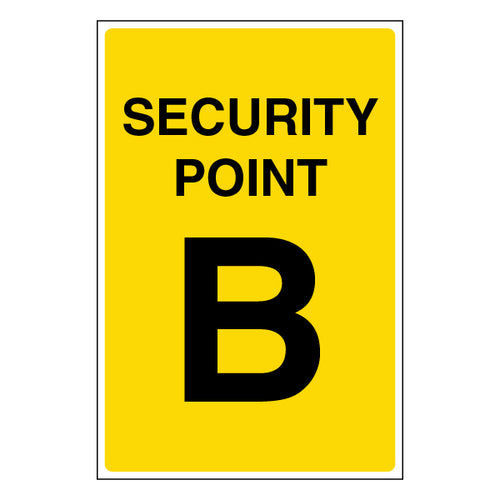 Security Point Safety Sign Clear Durable Guide For Staff