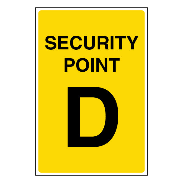 Security Point Safety Sign Clear Guidance For Staff