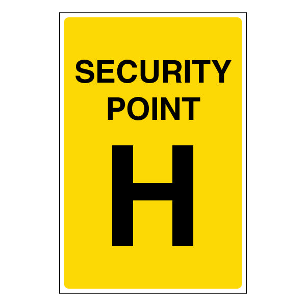 Security Point Safety Sign Clear Guide For Staff Visitors