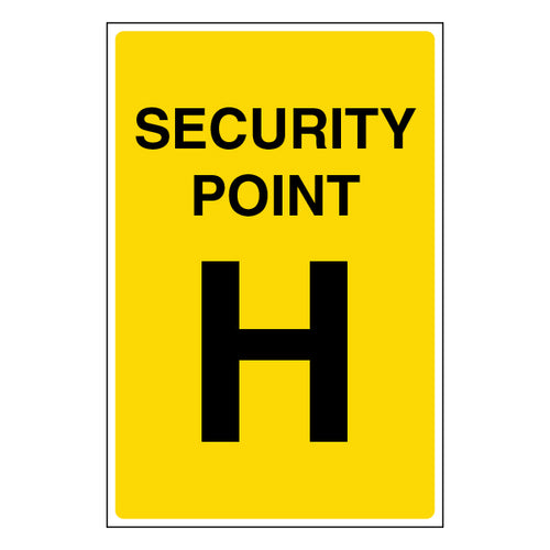 Security Point Safety Sign Clear Guide For Staff Visitors