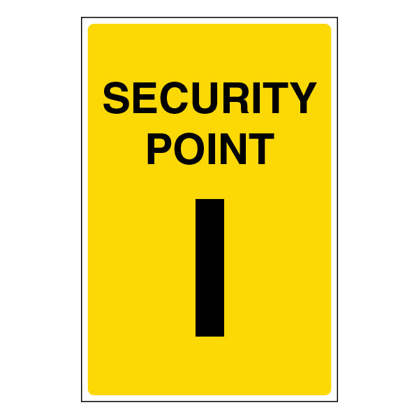 Security Point Safety Sign Clear Guide For Staff Visitors