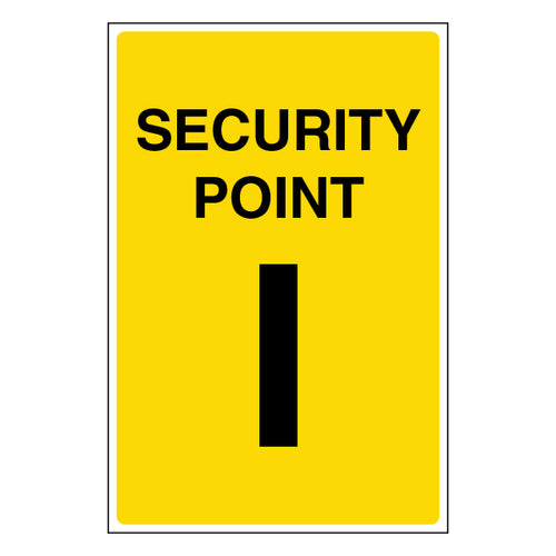 Security Point Safety Sign Clear Guide For Staff Visitors