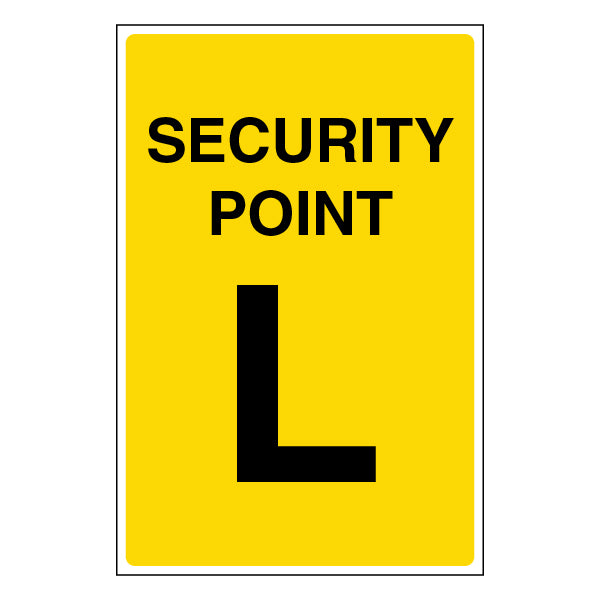 Security Point Safety Sign Clear Guide For Staff Visitors
