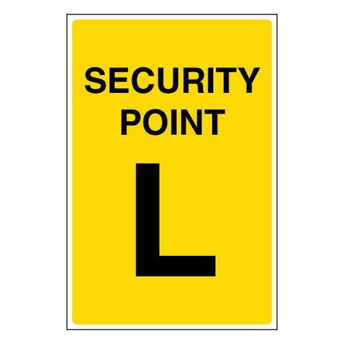 Security Point Safety Sign Clear Guide For Staff Visitors