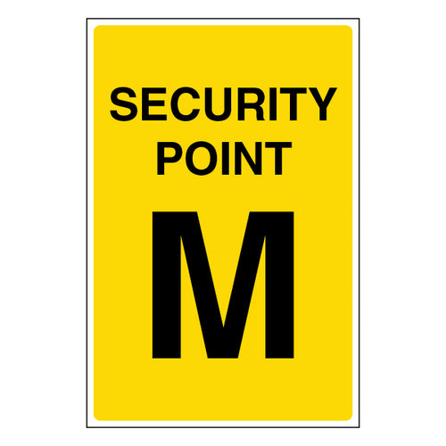 Security Point M Safety Sign Clear Guide For Staff Now