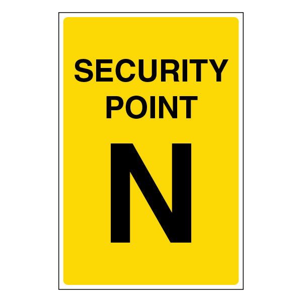Security Point Safety Sign High Visibility Guide For Staff