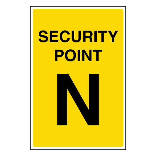 Security Point Safety Sign High Visibility Guide For Staff