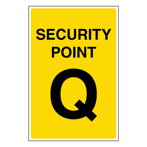 Security Point Q Safety Sign Guide Staff And Visitors