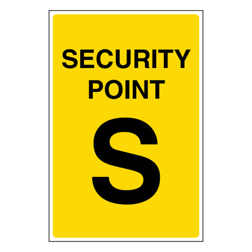 Security Point S Safety Sign Clear Guide For Staff Now