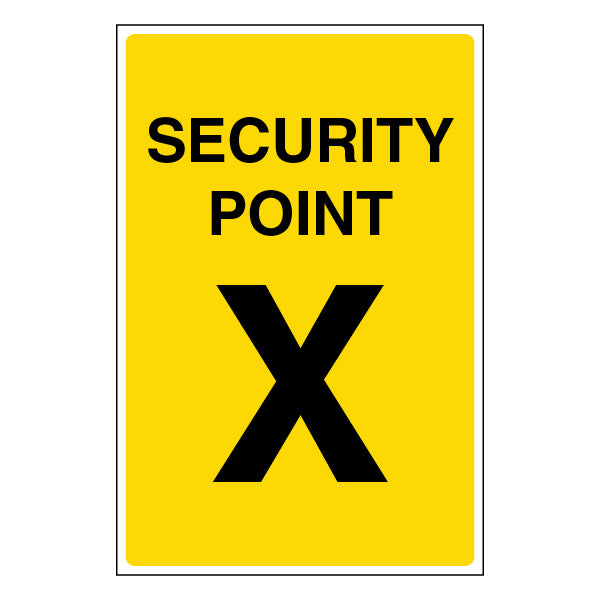 Security Point Safety Sign X Essential Clear Guide Staff