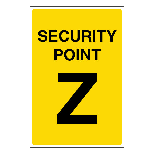 Security Point Z Safety Sign Clear Direction For Staff