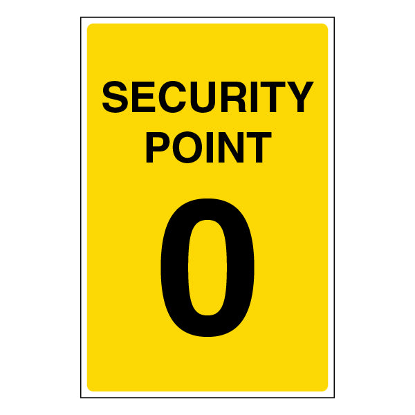 Security Point Safety Sign Clear Guidance For Staff