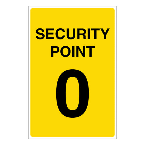 Security Point Safety Sign Clear Guidance For Staff