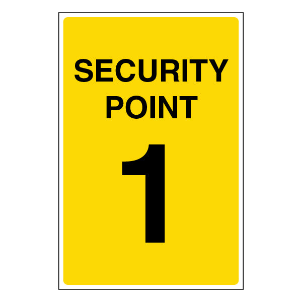 Security Point Safety Sign Clear Guide For Staff Visitors