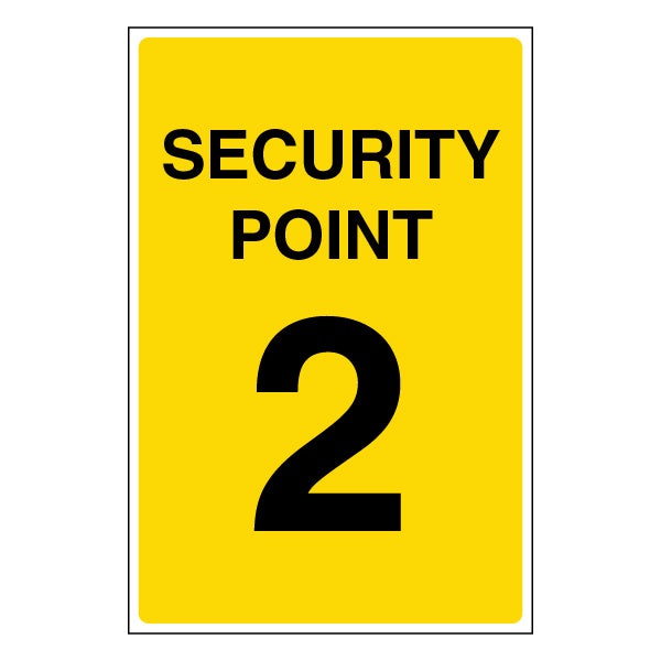 Security Point Safety Sign Official Durable For Staff