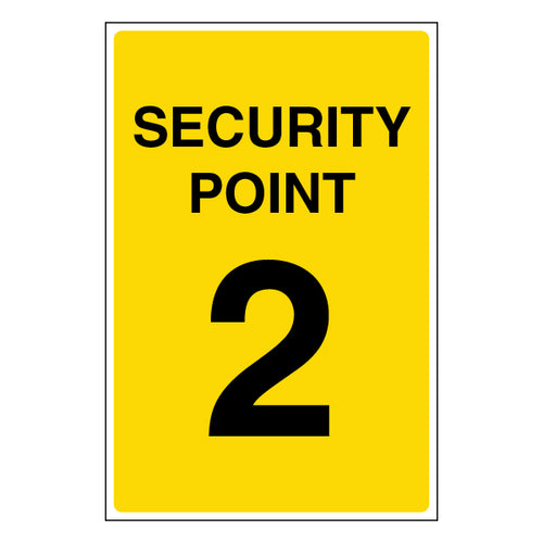 Security Point Safety Sign Official Durable For Staff